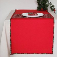 Alesta Home Kırmızı Pötikareli Pamuklu Runner 50x160 cm RNR016