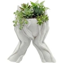 Machnera Sanatsal El Figürlü 3D Baskı Dekoratif Saksı Vazo Ev Ofis Dekoru