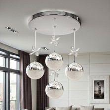 Osc Home Aydınlatma Tasarım Kumandalı  Çap 30 cm Yukseklık 80 cm Krom Renk Dimer Özelliği Var