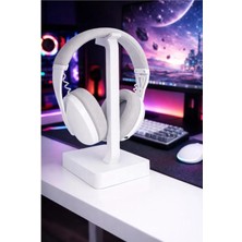 MisterionStudio Beyaz Gamer Kulaklık Standı-Dekoratif Kulaklık Standı-Gamer Şık Stand 20CM