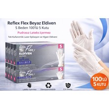 Epilons Reflex Flex Beyaz Eldiven S Beden 100’LÜ 5 Kutu Pudrasız Lateks Içermez Tek Kullanımlık Lazer Epila