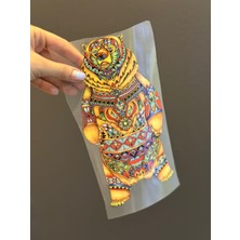 Gönülden Tasarım Ütü Ile Yapışan Tasarım Ayı Transfer Baskı Arma 24X12 cm