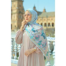 Buttonscarves Sevilla Saten Şal - Cielo