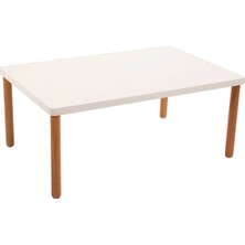 Fami Home | Bohem Orta Sehpa Ahşap Ayaklı Modern Salon Sehpası