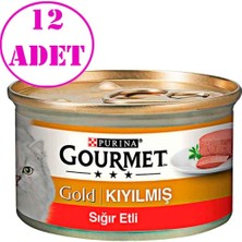 Gourmet Gold Kıyılmış Sığır Etli Kedi Konservesi 85 gr 12 Ad