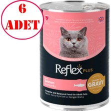 Reflex Plus Kedi Konservesi Sos Içinde Parça Etli Somonlu 400 gr 6 Ad