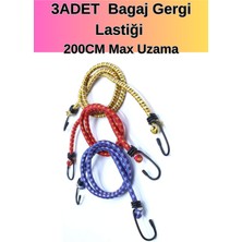 Kl Home 200CM Maxiumum Uzar- 3 Adet  Bagaj Lastik Ahtapot Lastiği ( Karışık Renkte )