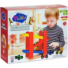 Indispensablely Play Wood Ahşap Otopark 5 Araba Ilaveli 382
