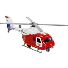Indispensablely Çek Bırak Metal Helikopter 20 cm - Kırmızı