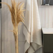 Alesta Home Pamuklu Krem Banyo Havlusu 100x150 cm HVL054 - Kahverengi