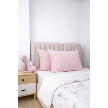 Miracolo Home Pembe %100 Pamuk 50X70 cm Düz Renk Yumuşak Dokulu Kapaklı Yastık Kılıfı 2'li Set