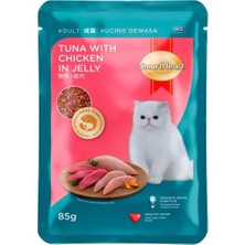 Smart Heart Kedi Konservesi Jöle Içinde Ton Balıklı ve Tavuklu 85 gr