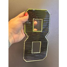 Gönülden Tasarım Ütü Ile Yapışan 8 Rakamı Arma 22X10 cm