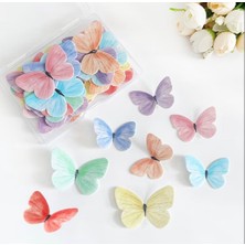 Lume Yenilebilir Kelebek Pasta Süsleme Seti - 30 Adet Karışık Boy Gofret Kağıdı (Wafer Paper)