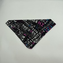 Mare Accessories Modern Yazı Desenli Bandana Fular