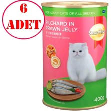 Smart Heart Kedi Konservesi Jöle Içinde Karides ve Sardalyalı 400 gr 6 Ad