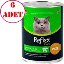 Reflex Plus Kedi Konservesi Pate Hindi ve Ördek 400 gr 6 Ad