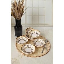 Indispensablely Keramika Worn Gold Halka Çerezlik/sosluk 13 cm 6 Adet 22967