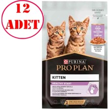 Pro Plan Yavru Kedi Konservesi Hindi Etli Pouch 85 gr 12 Ad Karışık Tat Sağlıklı Beslenme