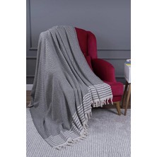Miracolo Home 180*220 Cm. Organik 3'lü Koltuk Kanepe Çekyat Örtüsü Pamuklu Büyük Boy El Bağlamalı Çok Amaçlı Örtü