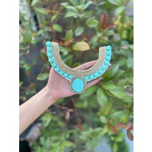 Gönülden Tasarım Nil Yeşili Taaşlı Yaka Dikiş Giyim Aksesuarı 15 cm