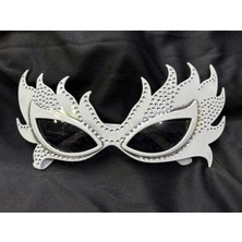 MegaSepet Mey Ithalat® Taşlı Göz Kamaştıran Gecenin Yıldızı Beyaz Parti Alev Gözlük