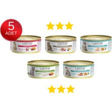 Lavital Sterilised Yetişkin Premium Kedi Konservesi 5'li Ekonomik Paket 85 gr