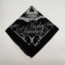 Mare Accessories Motor Tutkusu Temalı Siyah Bandana Fular