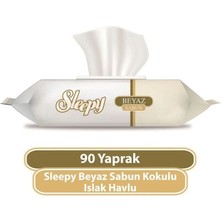 Indispensablely Sleepy Beyaz Sabun Kokulu Islak Havlu Mendil 90 Adet