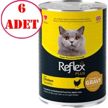 Reflex Plus Kedi Konservesi Sos Içinde Parça Etli Tavuklu 400 gr 6 Ad