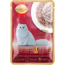 Smart Heart Refine Kedi Konservesi Jöle Içinde Tiftiklenmiş Tavuklu ve Ton Balıklı 70 gr