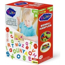 Indispensablely Playwood Ahşap Kasalı Renkli Harfler 33 Parça 402