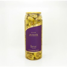 Livvy Premium Foods Kalkan Izgara Yeşil Zeytin 350 g - İşlem görmüş salamura çekirdeksiz yeşil zeytin.
