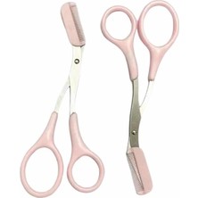 Balkan Grup Kavisli Kaş Düzeltici Seti Kaş Makası ve Kaş Usturası Paslanmaz Çelik Bıçaklı