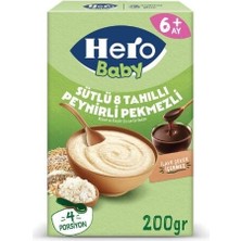 Indispensablely Hero Baby Sütlü 8 Tahıllı Peynirli Pekmezli Kaşık Mama 200 gr