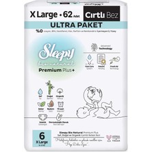 Indispensablely Sleepy Bio Bebek Bezi Paket 6 Beden 62 Adet