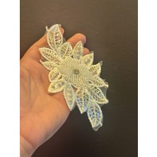 Gönülden Tasarım Inci Boncuk Nakış Işleme Aplike Dikiş Aksesuarı 15X10 cm