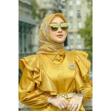 Buttonscarves Autograph Kare Eşarp - Jaune