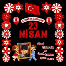 Ti Play 23 Nisan Çocuk Bayramı Parçalı Pano Süsü Model 01 | Okul ve Sınıf Panosu Figür Seti