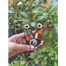 Gönülden Tasarım Boncuk Işleme Sedef V Yaka Dikiş Aksesuarı 8x6 cm