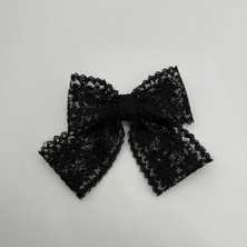 Mare Accessories Siyah Dantel Fiyonk Saç Tokası