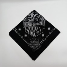 Mare Accessories Motor Tutkusu Temalı Siyah Bandana Fular