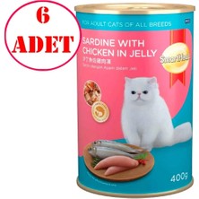 Smart Heart Kedi Konservesi Jöle Içinde Tavuklu ve Sardalyalı 400 gr 6 Ad