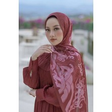 Buttonscarves Wave Saten Şal - Maroon