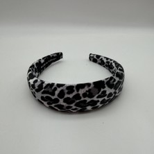 Mare Accessories Siyah Beyaz Leopar Desenli Taç