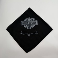 Mare Accessories Motor Tutkusu Temalı Siyah Bandana Fular