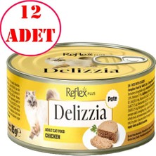 Reflex Plus Delizzia Kedi Konservesi Tavuklu Ezme 85 gr 12 Ad