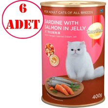 Smart Heart Kedi Konservesi Jöle Içinde Somon ve Sardalyalı 400 gr 6 Ad