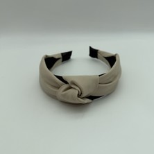 Mare Accessories Krem Düğümlü Deri Görünümlü Taç