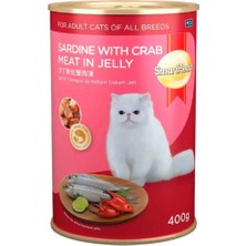 Smart Heart Kedi Konservesi Jöle Içinde Yengeç ve Sardalyalı 400 gr